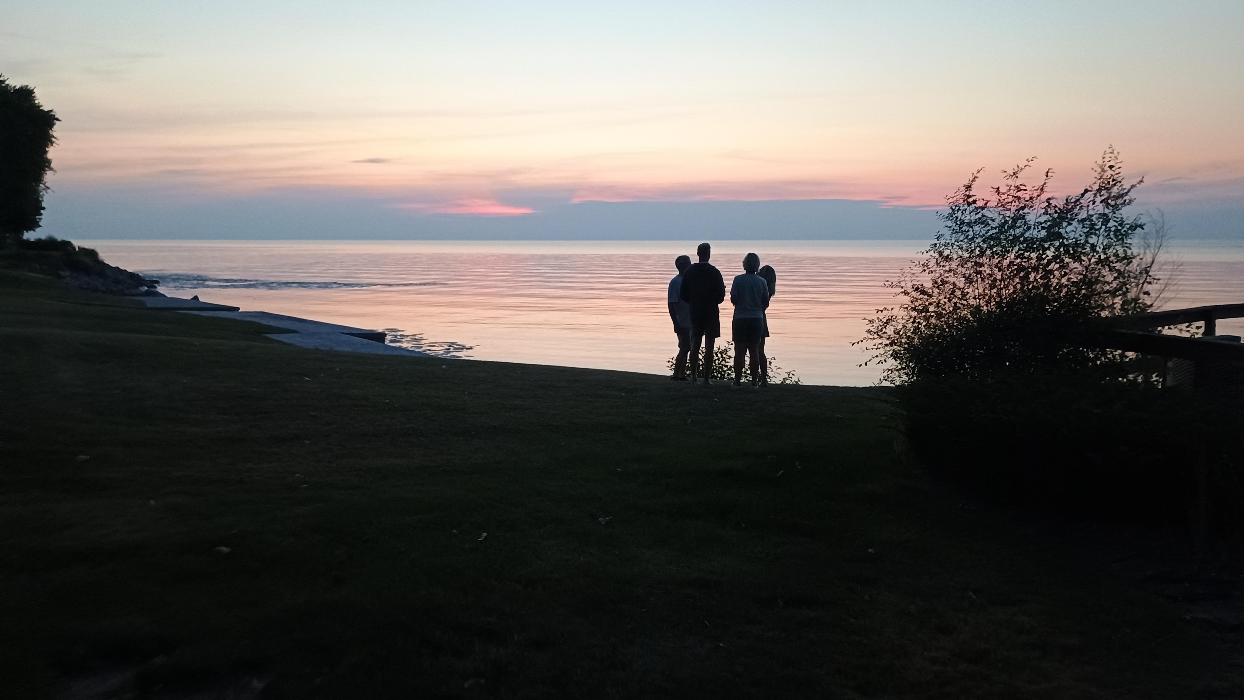 Enjoying the beautiful sunset.