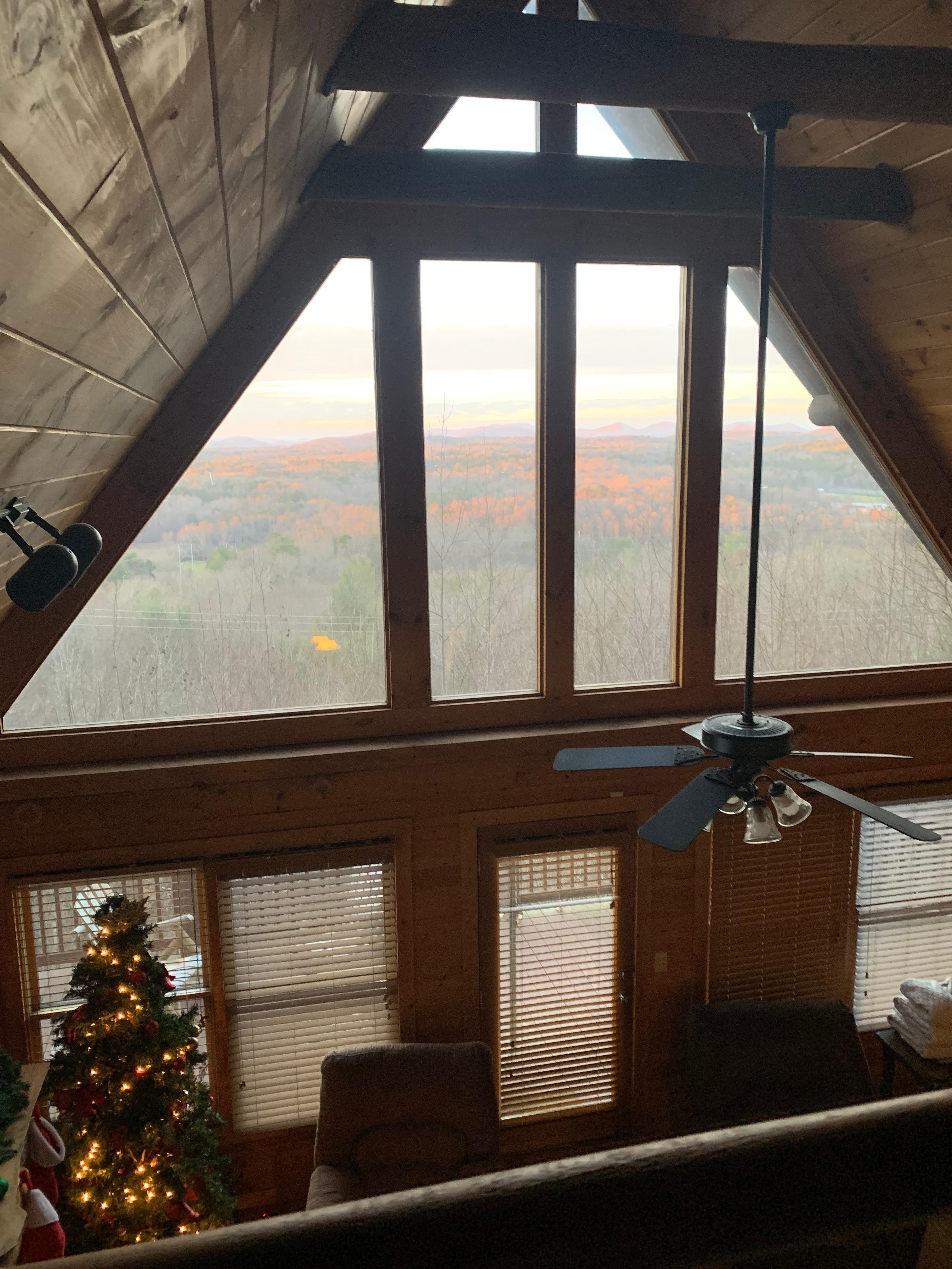 Beautiful view from top floor loft bedroom