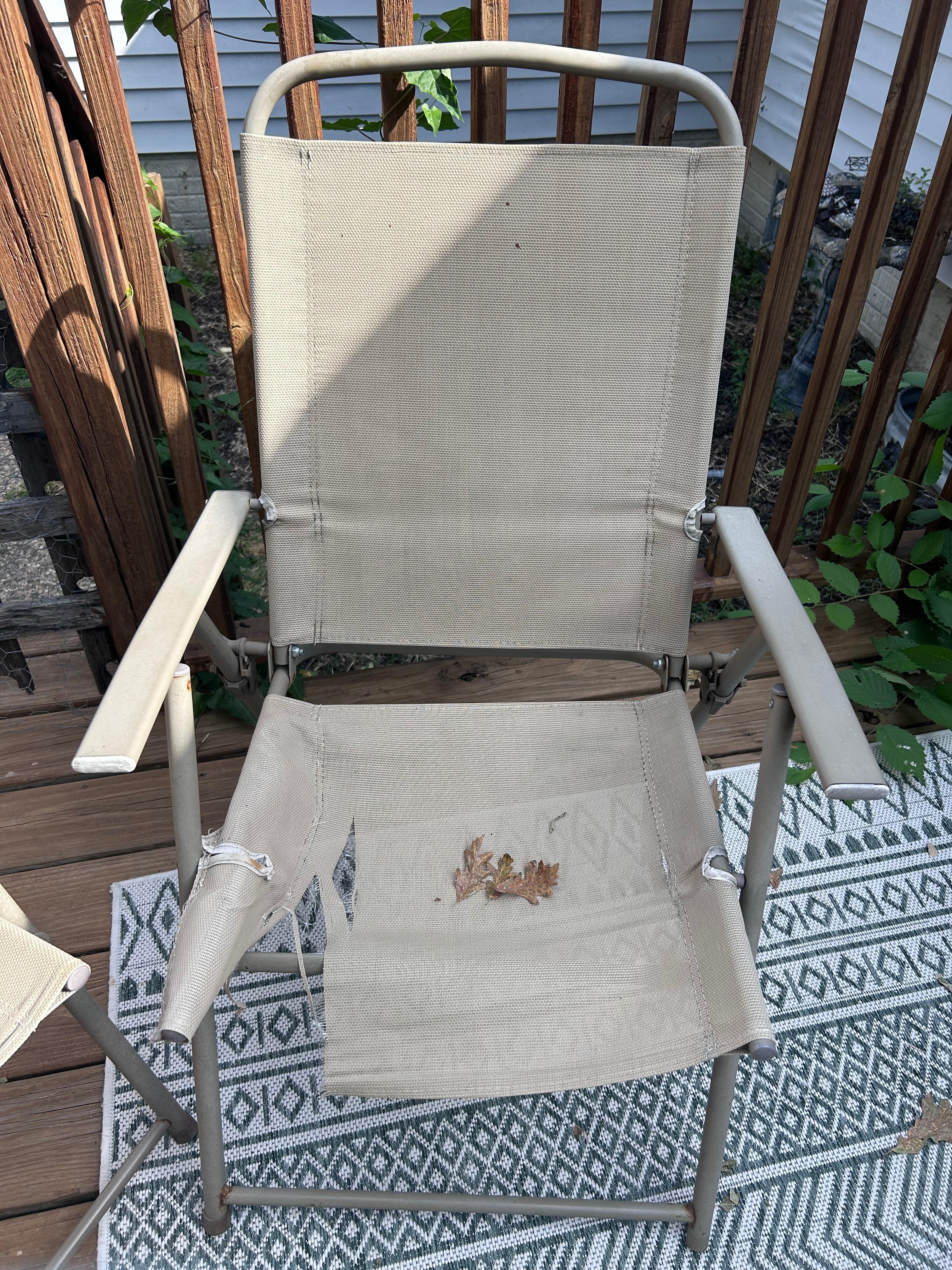 Broken outdoor chairs 