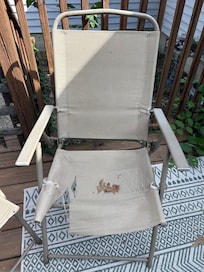 Broken outdoor chairs
