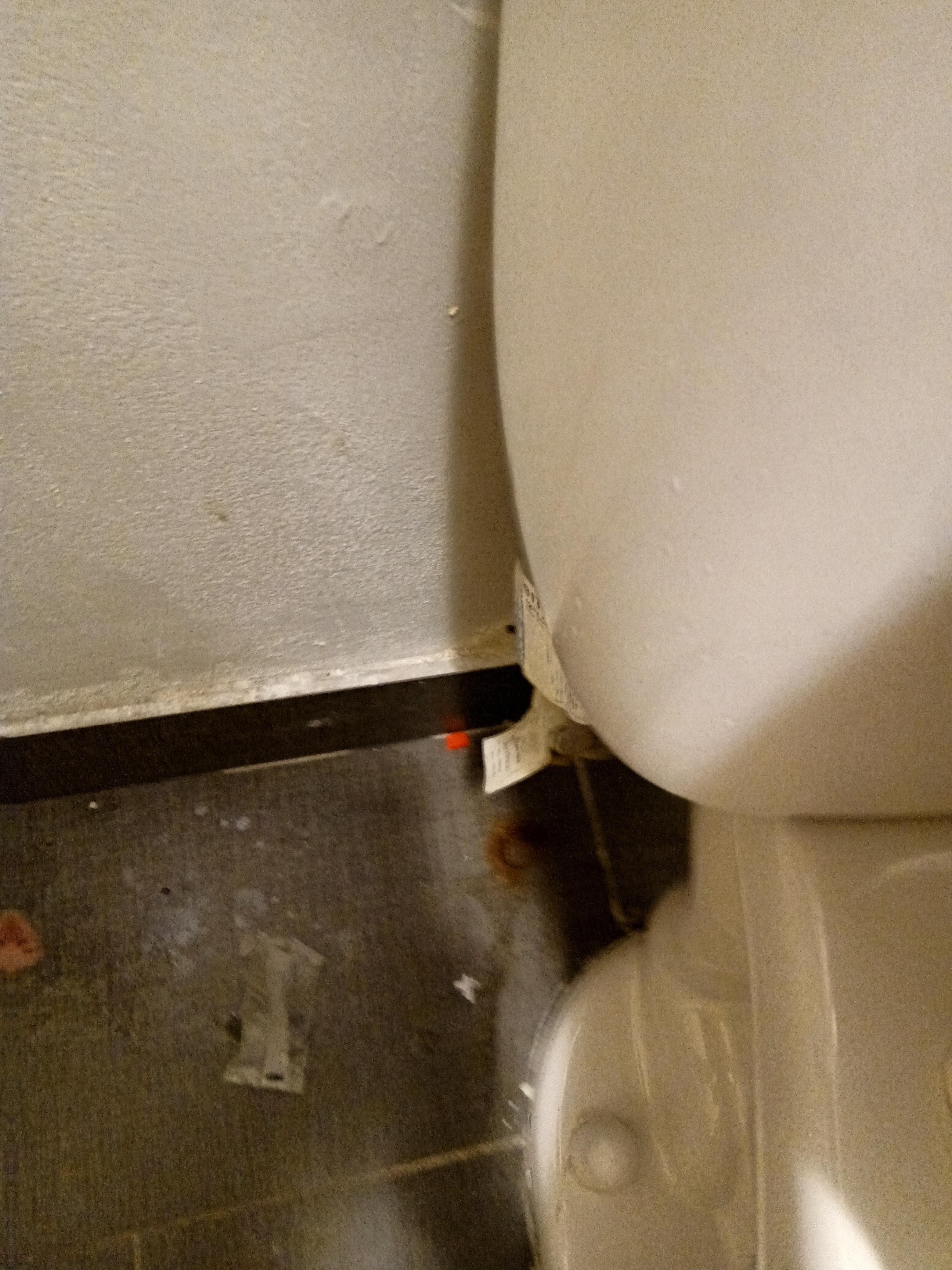 Dirty bathroom floor