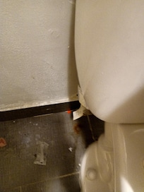 Dirty bathroom floor