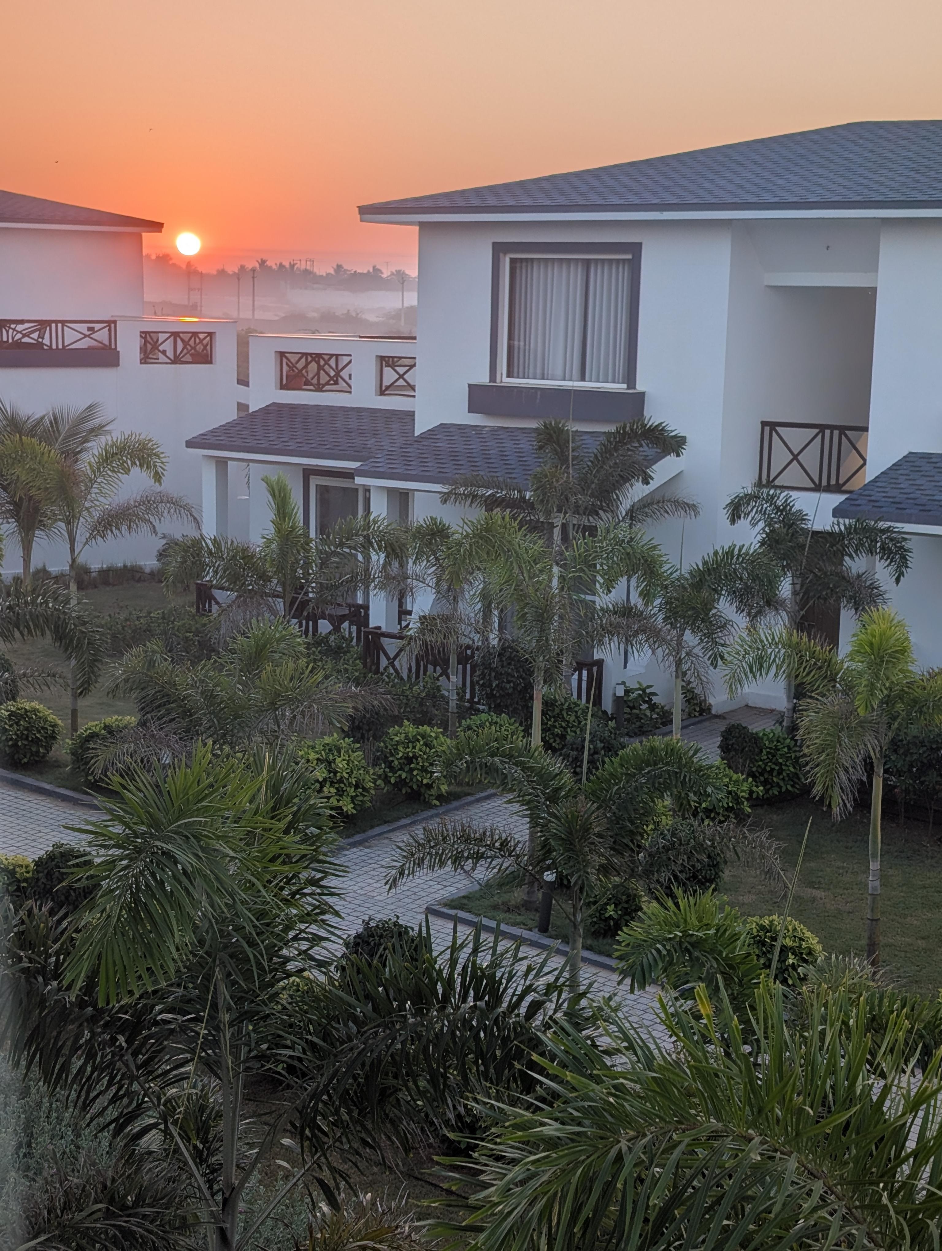 Sunrise and view of the property