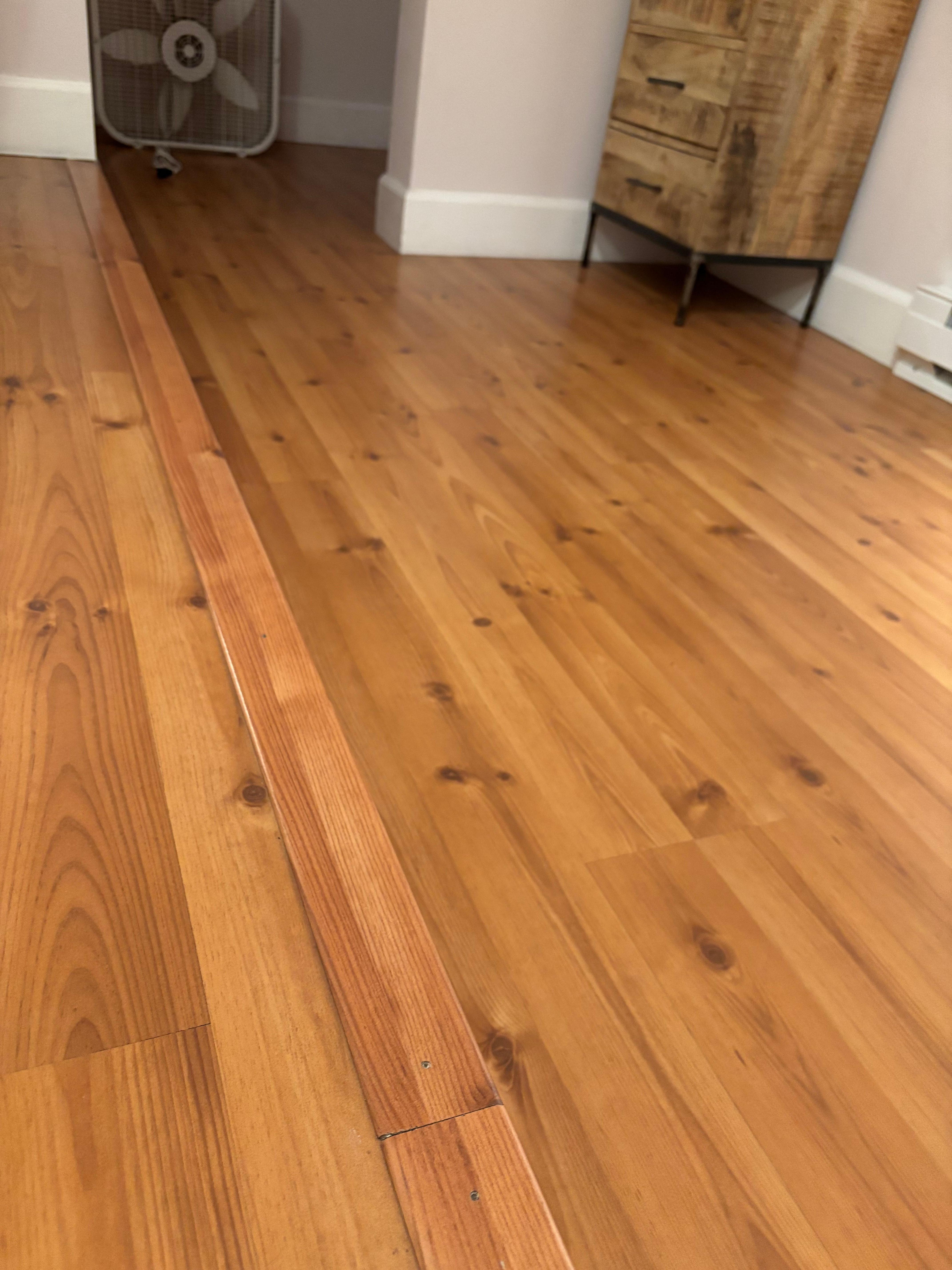 Abrupt step off on edge of bedroom