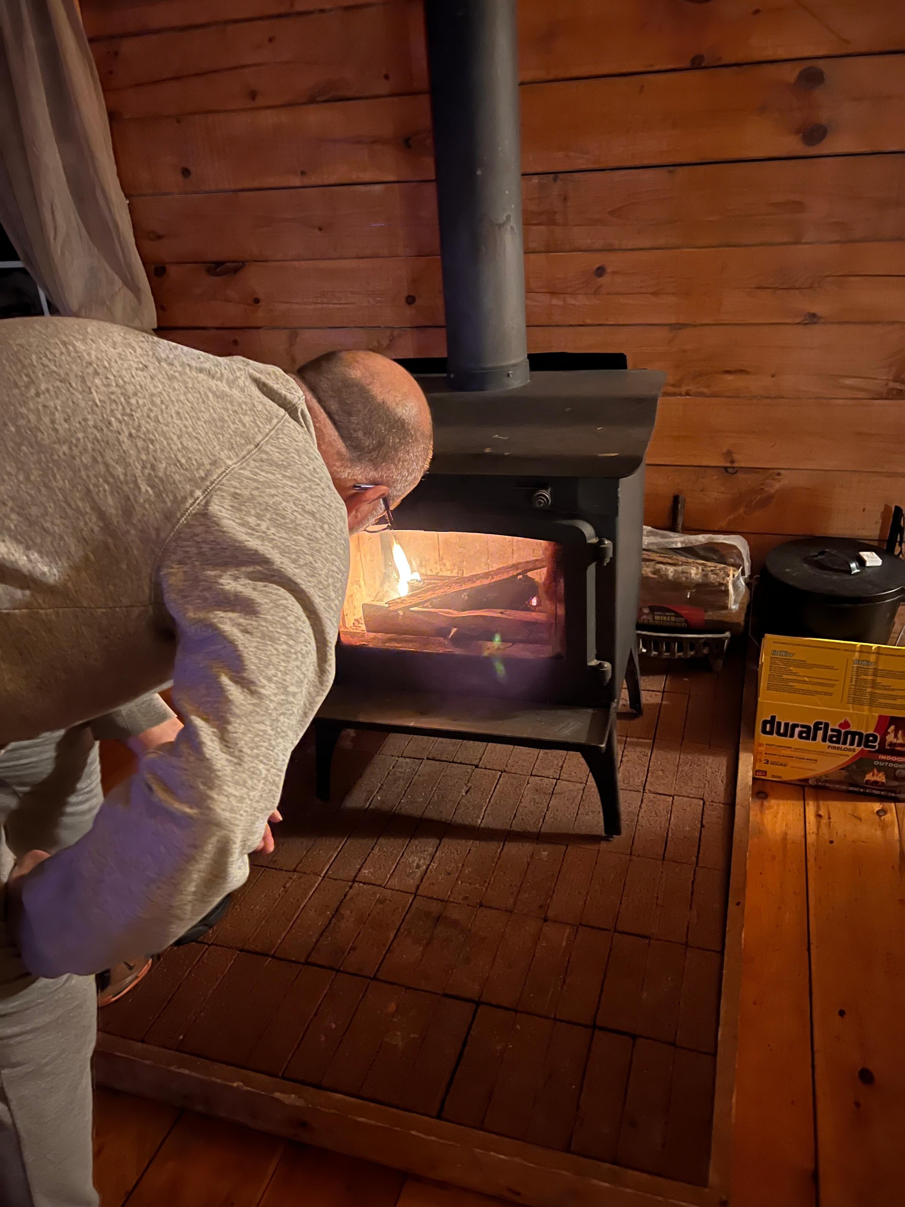 A nice toasty fire when it got chilly at night!