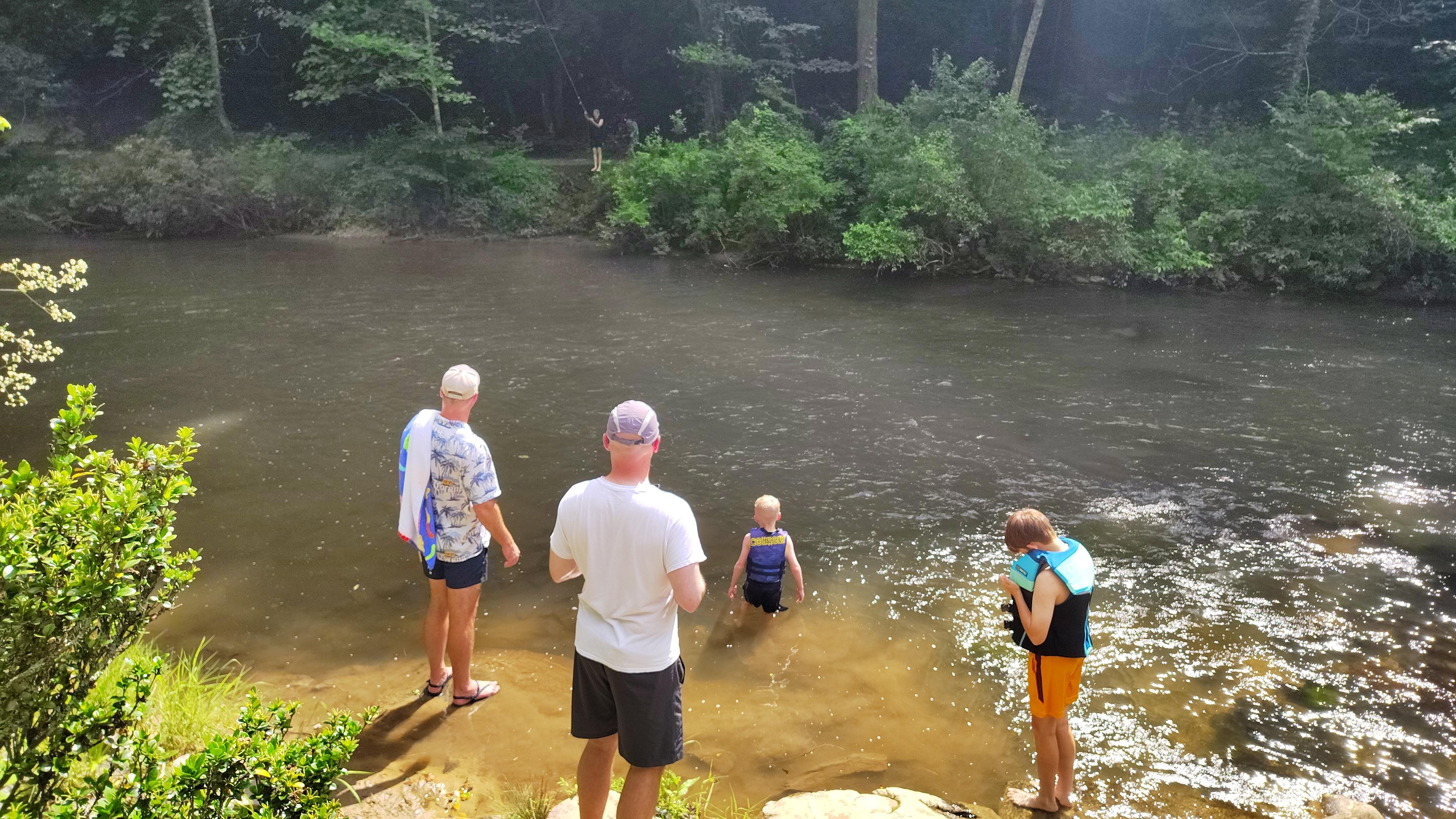Playing in the creek