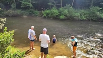 Playing in the creek