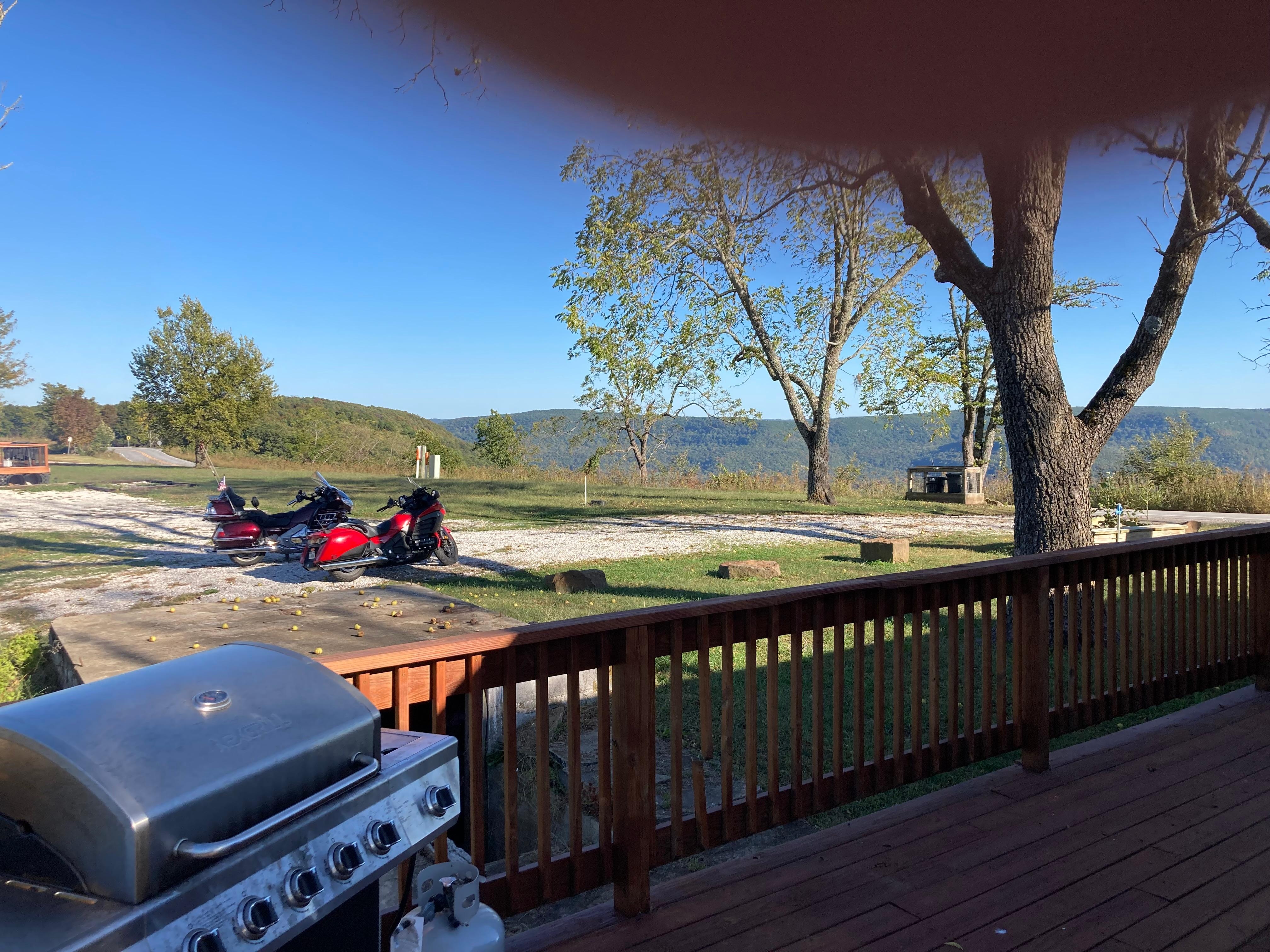 Letting the bikes cool off after a great day on the switchbacks