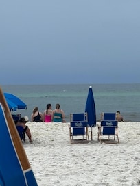 June grass was awful for a few days. But the view of the dolphins playing was amazing.