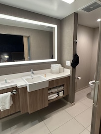 Heated and lighted mirror