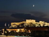 Vista da piscina e restaurante