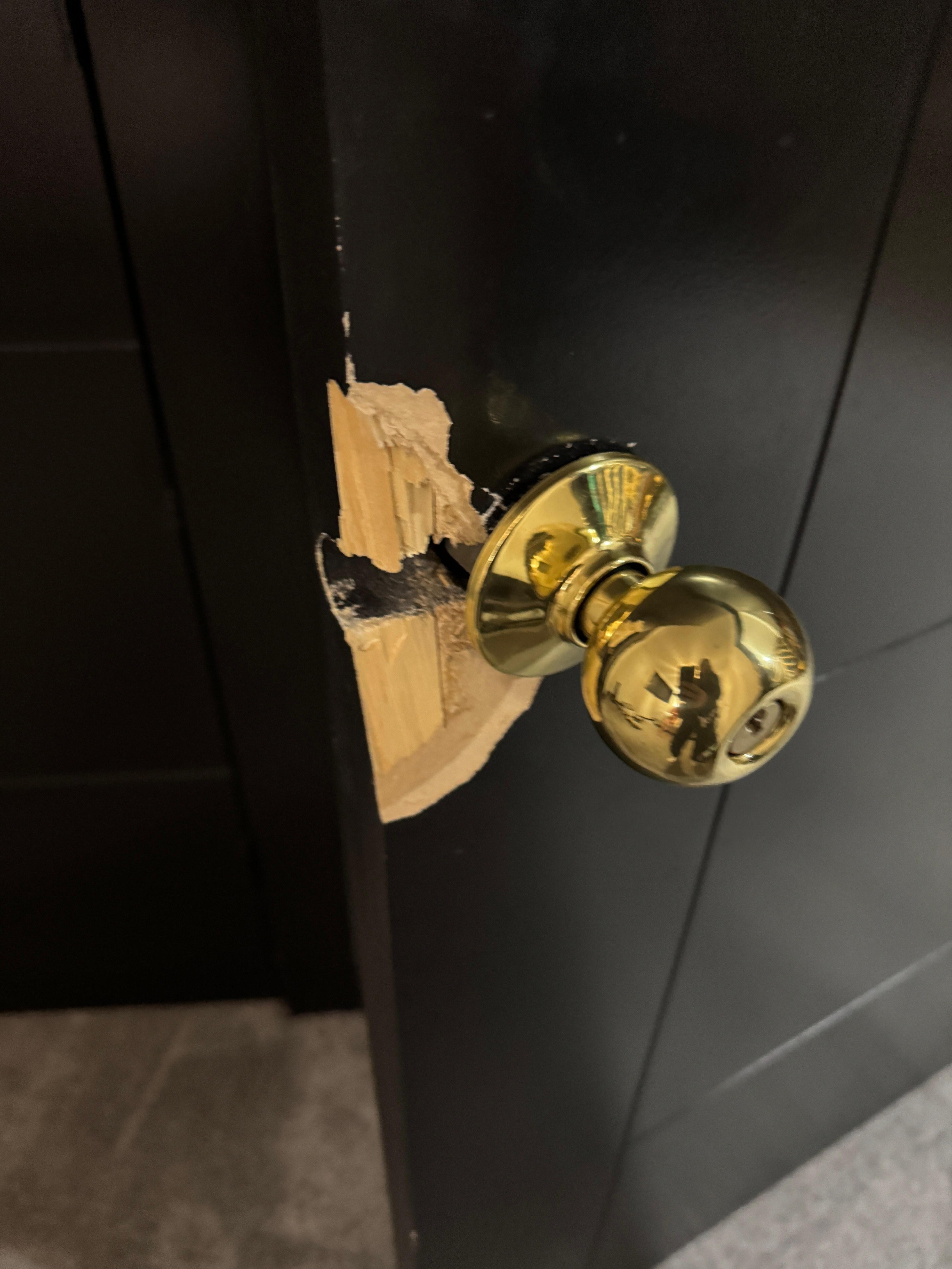 Broken door handle