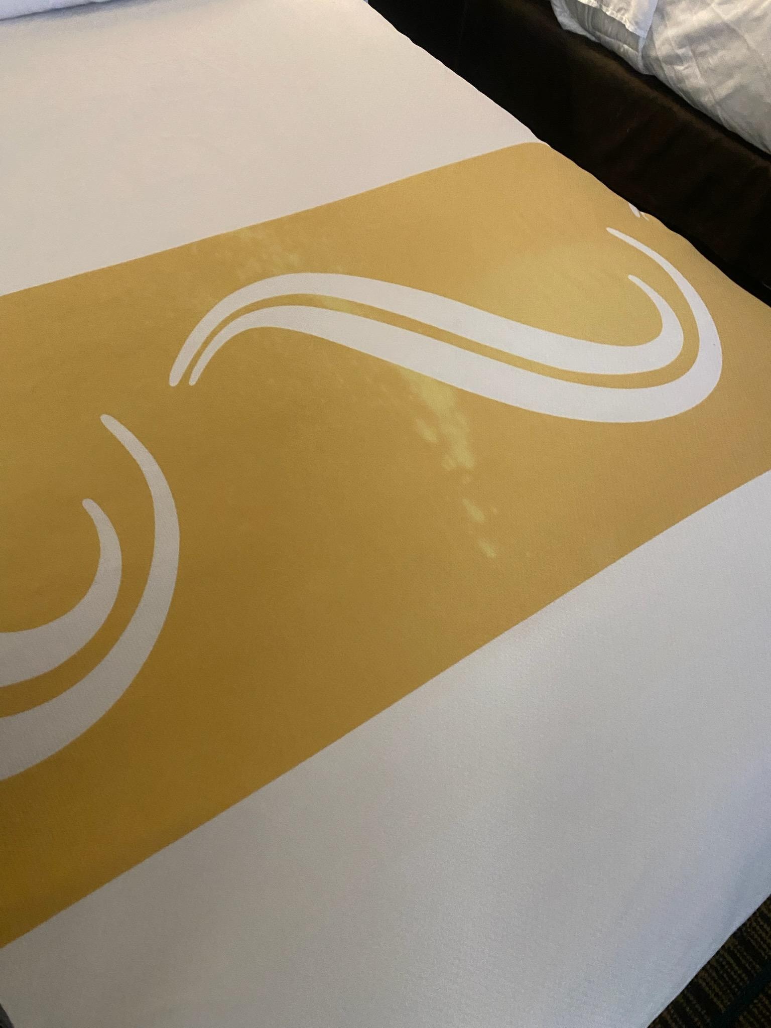 This is not nearly a good enough picture, I asked my wife too and she only got the one bed, the other was filthy and still had a wet towel on it, and an overflowing trashcan