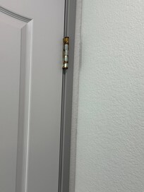 Inside of bathroom door.