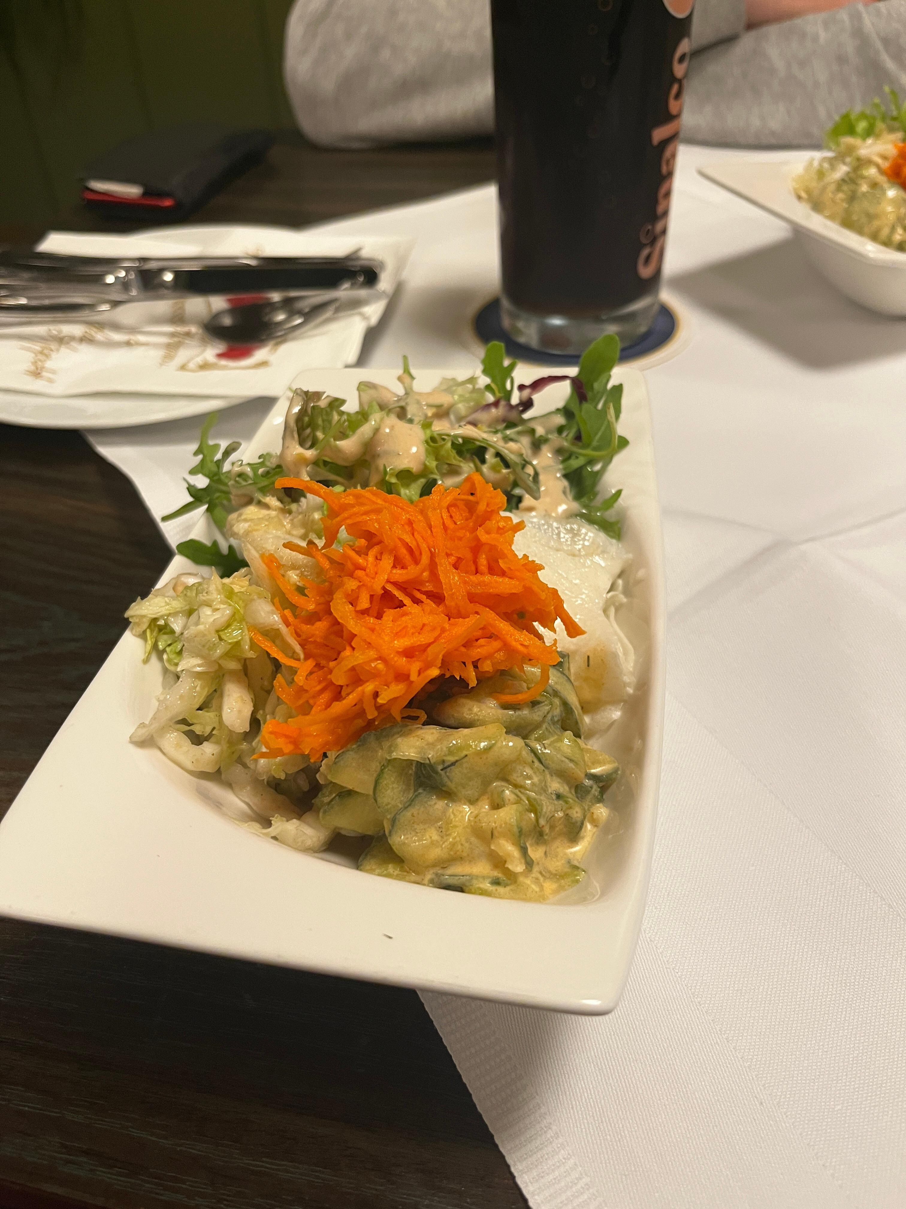 Salaten der fulgte med vores aftensmad