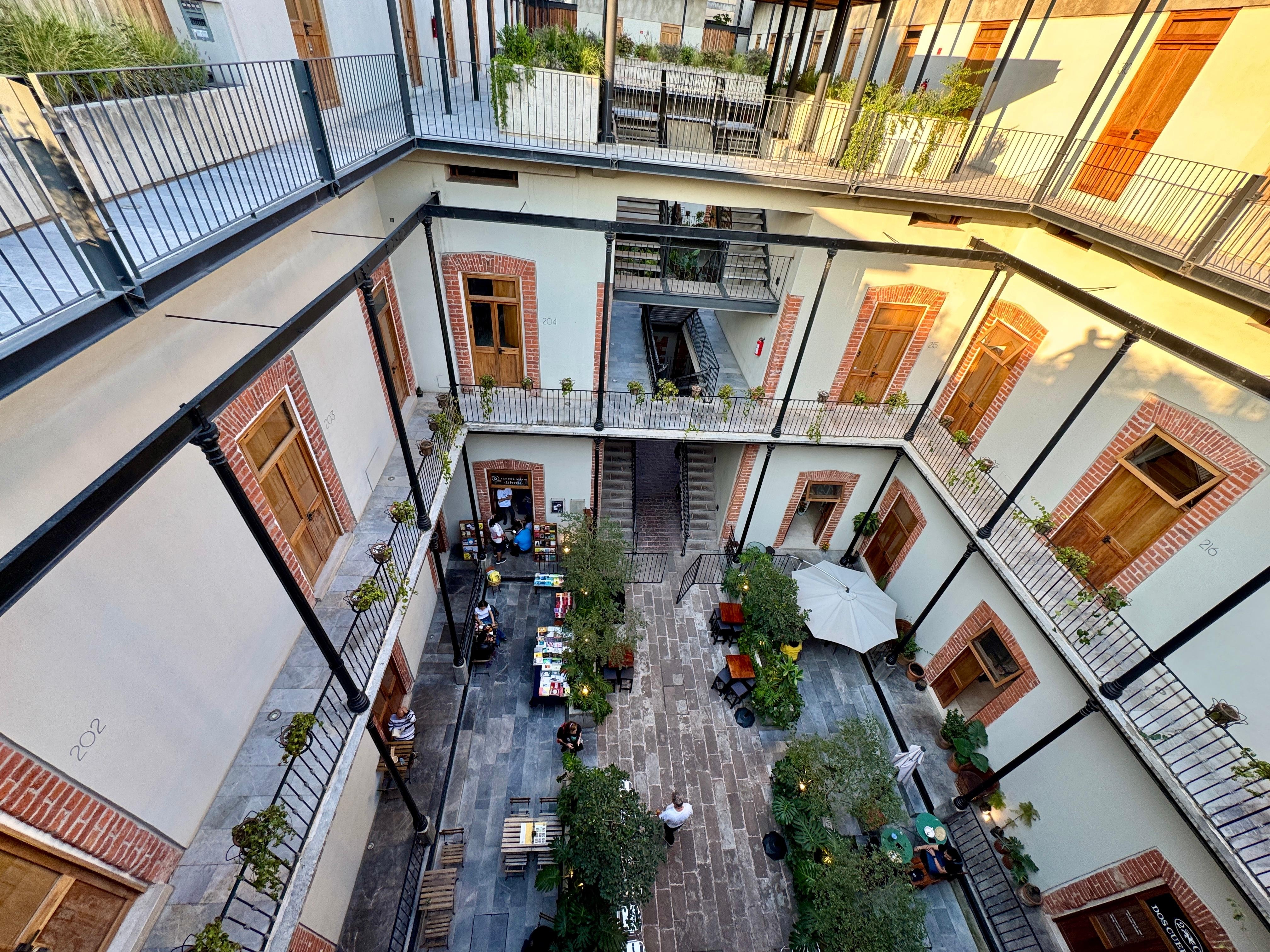 View from the top floor of the building 