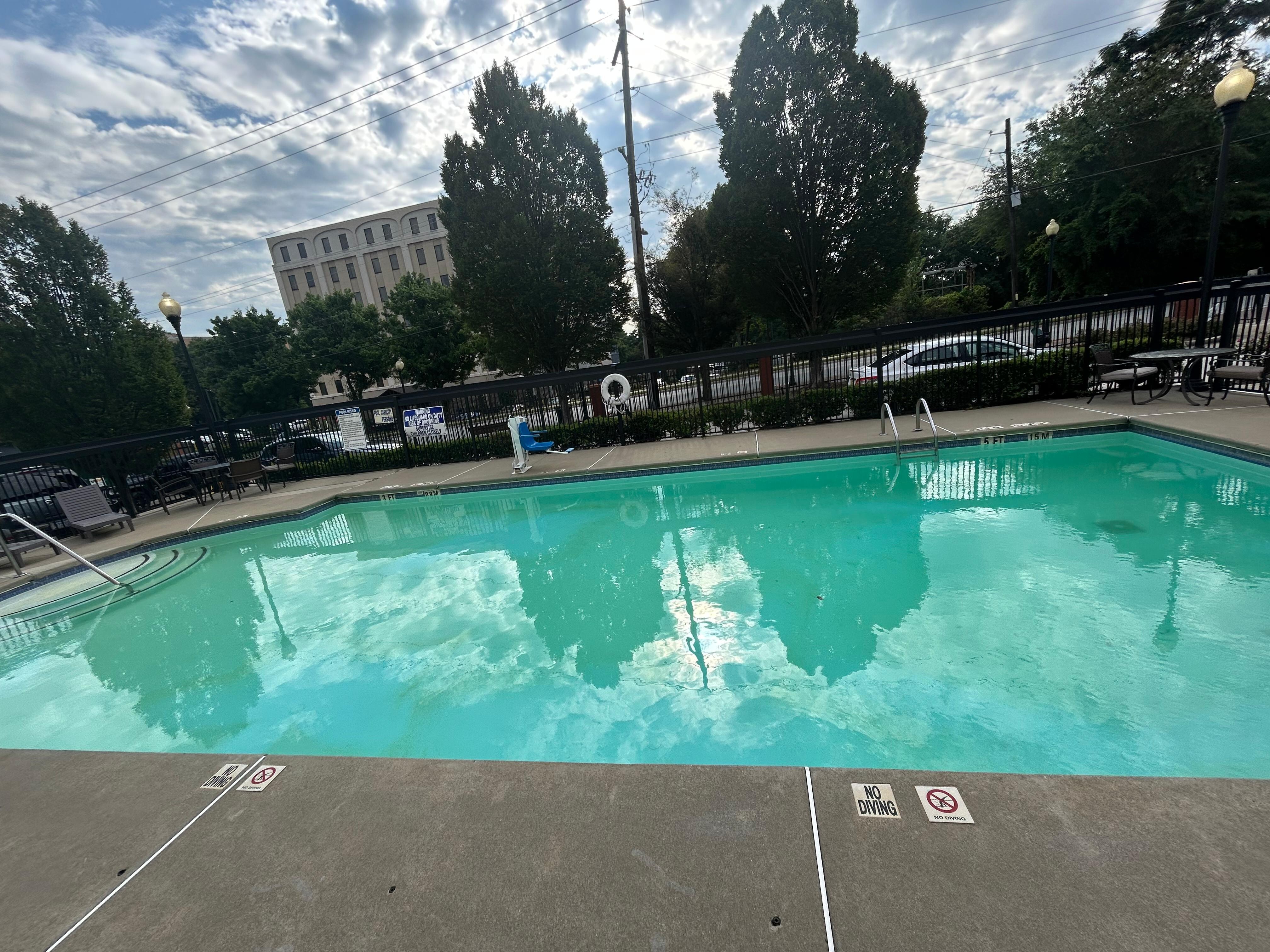 The pool was green during our entire stay and there was algae and debris everywhere. 