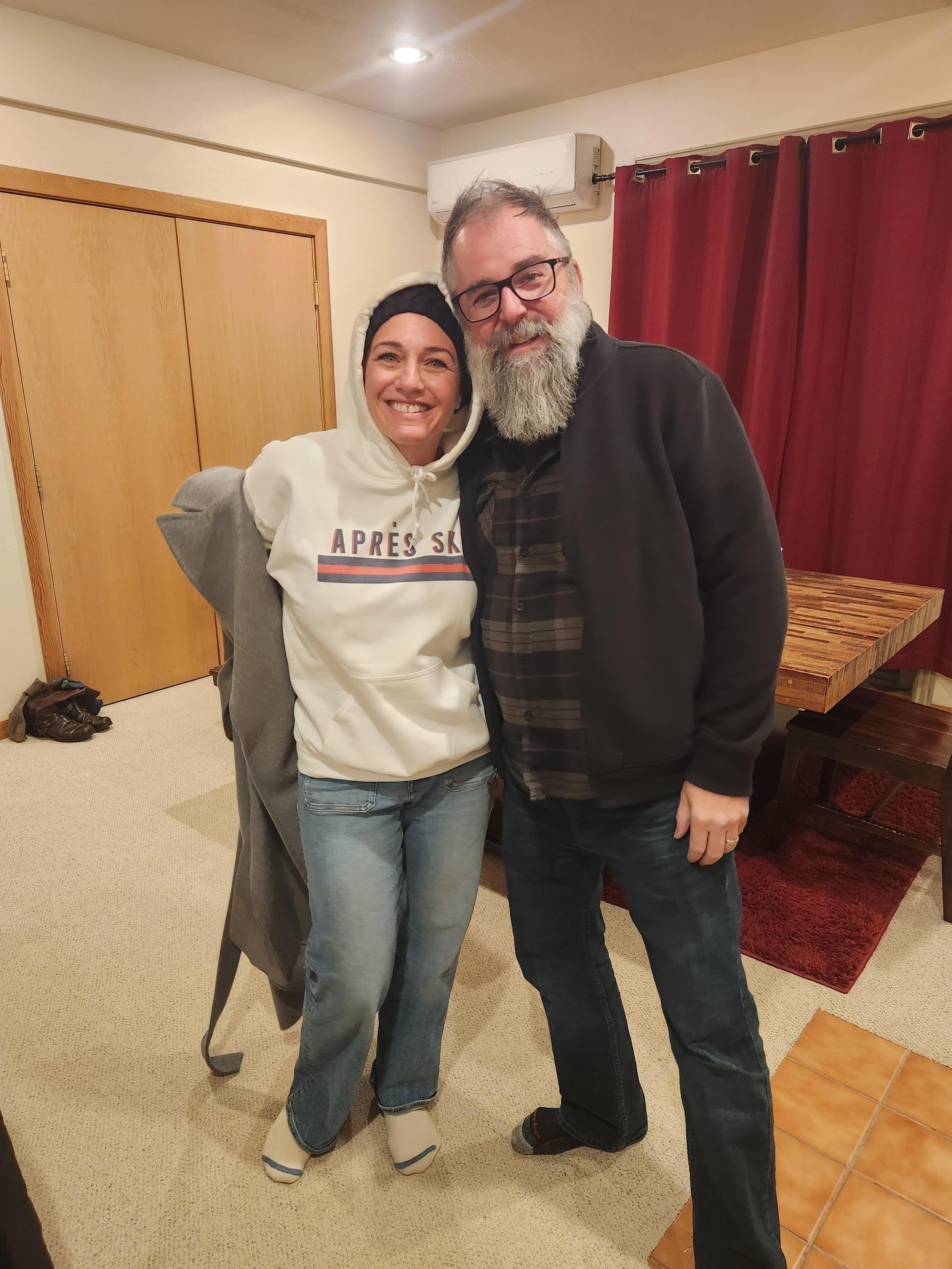 Matt and his wife.  Matt is one off or classmates. They live in Utah