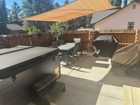 Terrific backyard with plenty of chairs