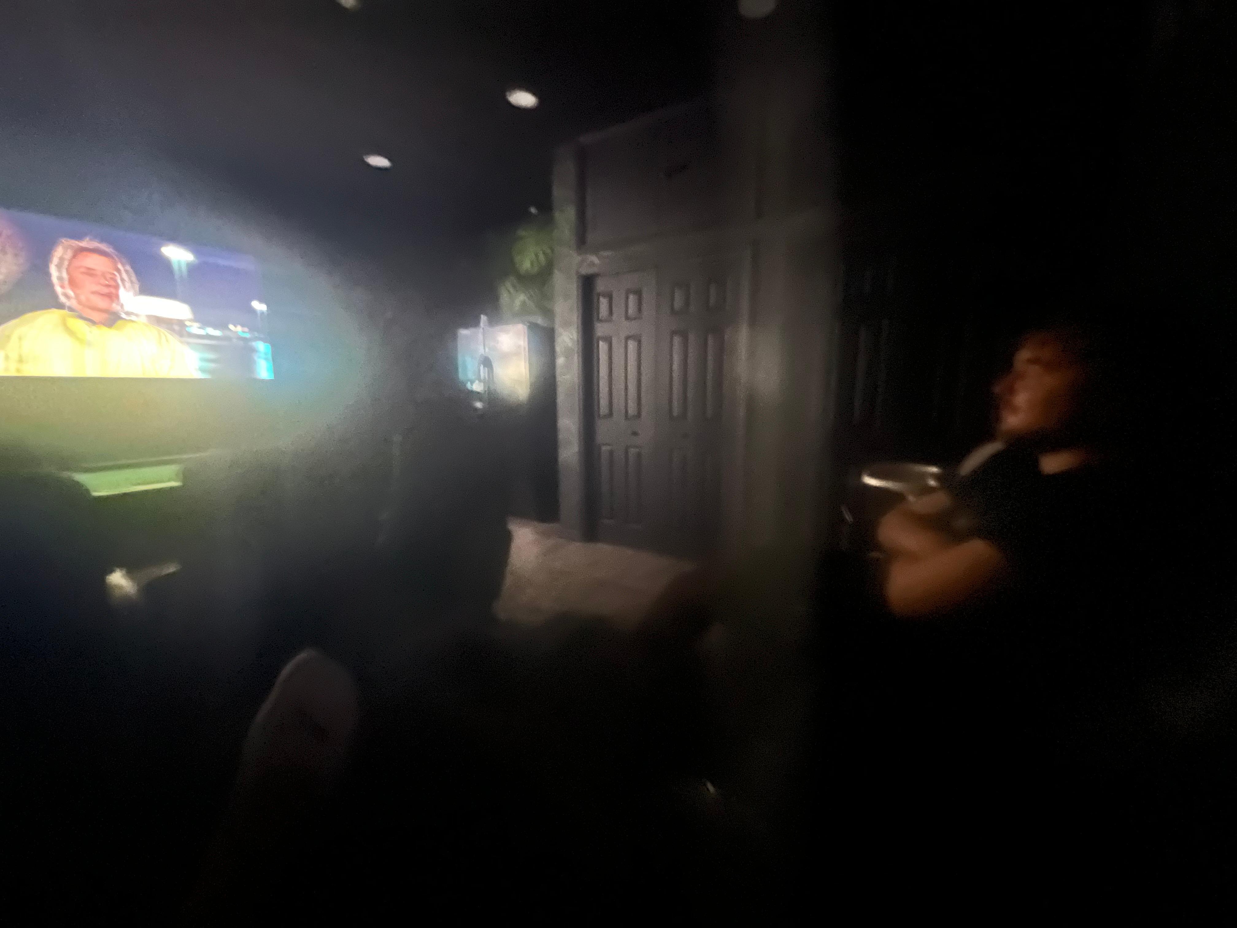 Back to the Future in the home theater and great size tv. We loved the Jurassic theme. 