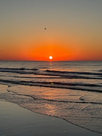 This is on the beach right in front of our room