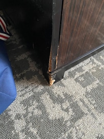 Water damage on furniture