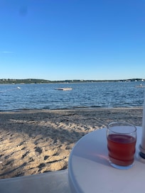 View from the beach! We loved watched the resident osprey, floating in tubes in the water and sun bathing on the swim platform!
