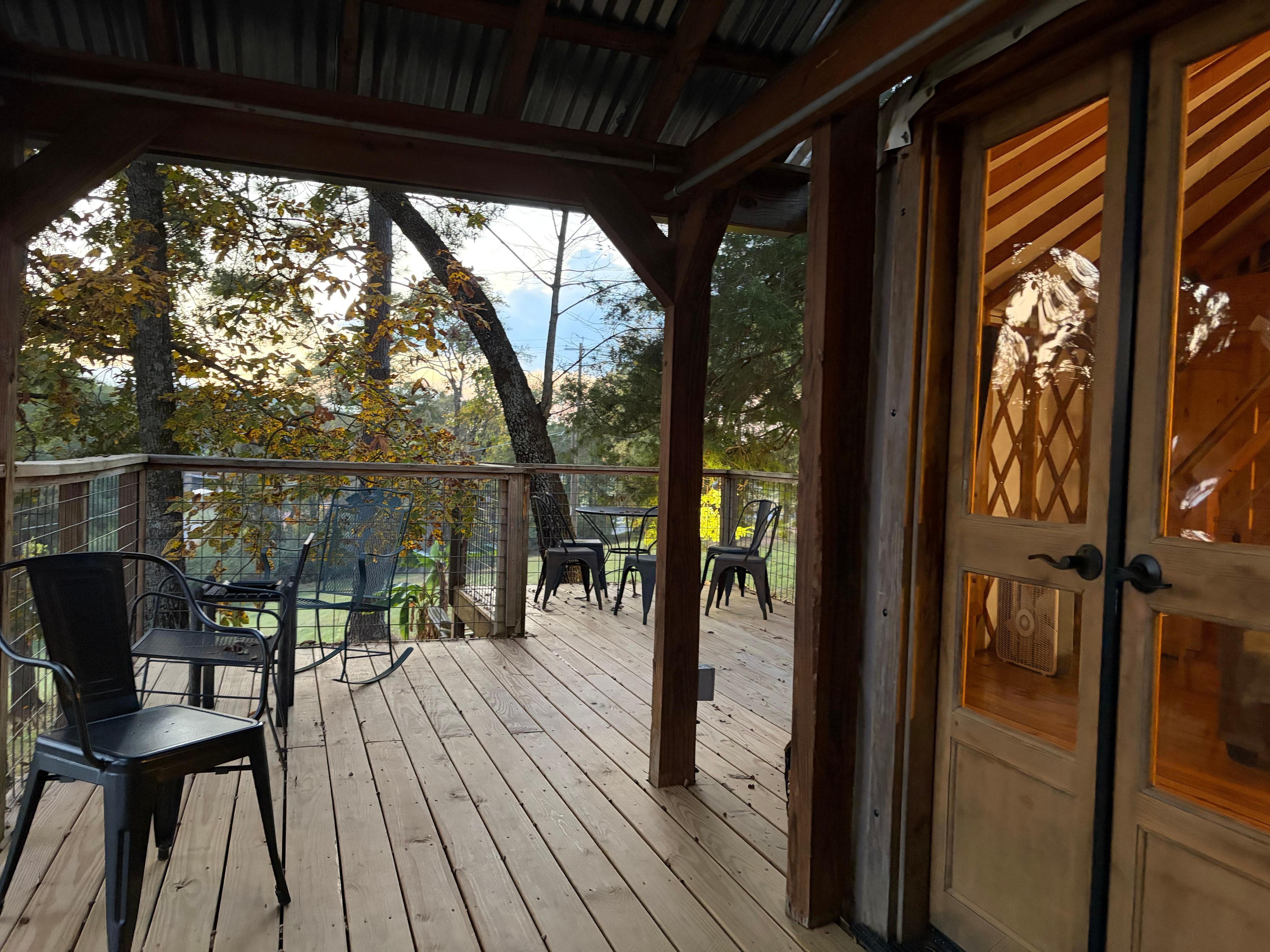 View from swing on the porch 