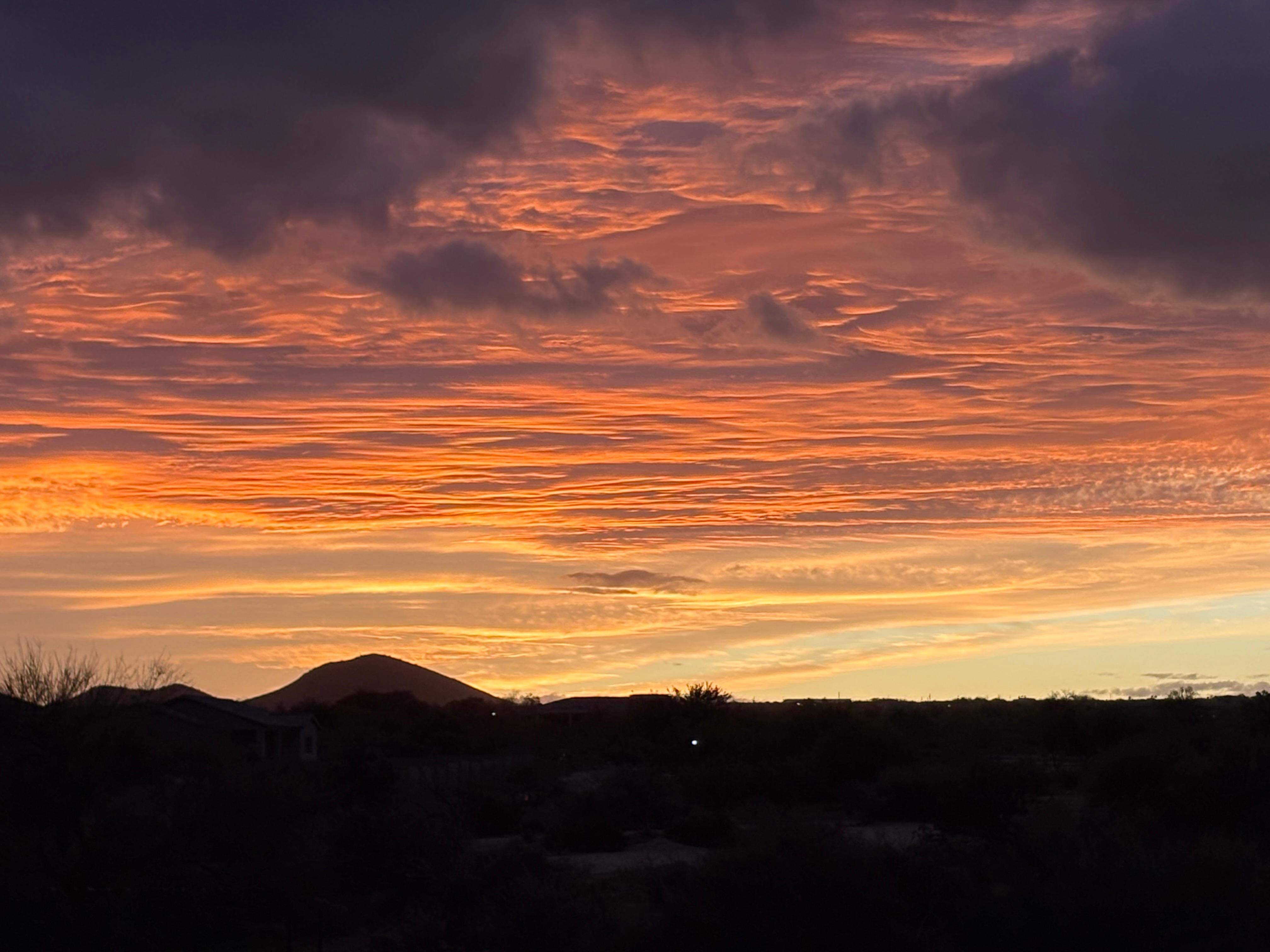 Sunset for the rooftop deck.