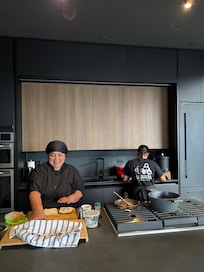 Personalized chef for dinner and breakfast, $100USD per person. Includes alcohol and a 3 course meal for dinner.