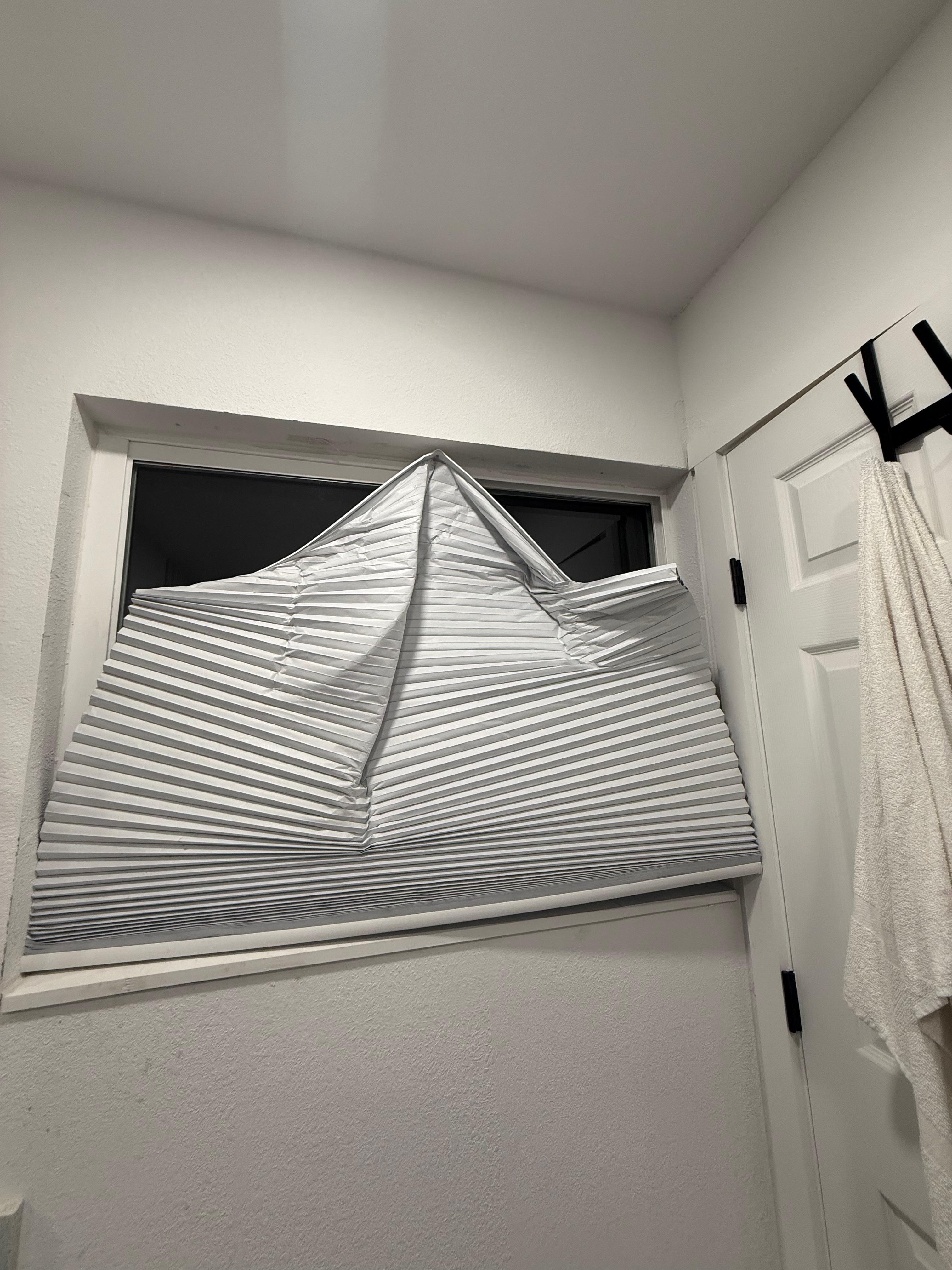blinds in the bathroom