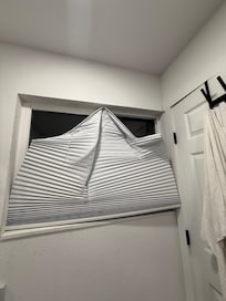 blinds in the bathroom