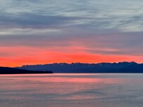 The sunrise was beautiful.