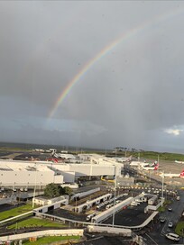 Stormy morning at AKL from room...