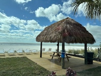 Awesome seating area right on the beach