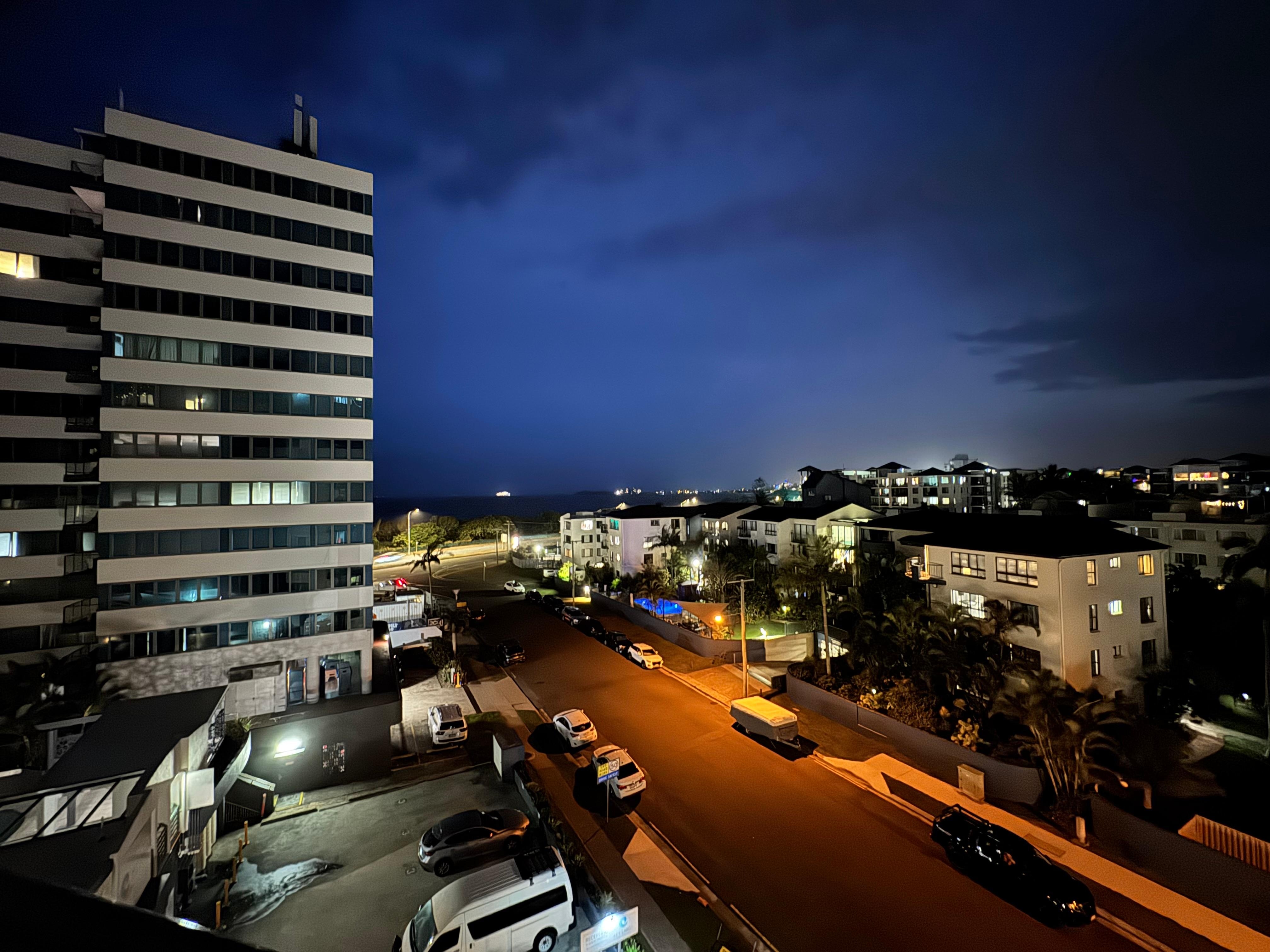 Night view from balcony