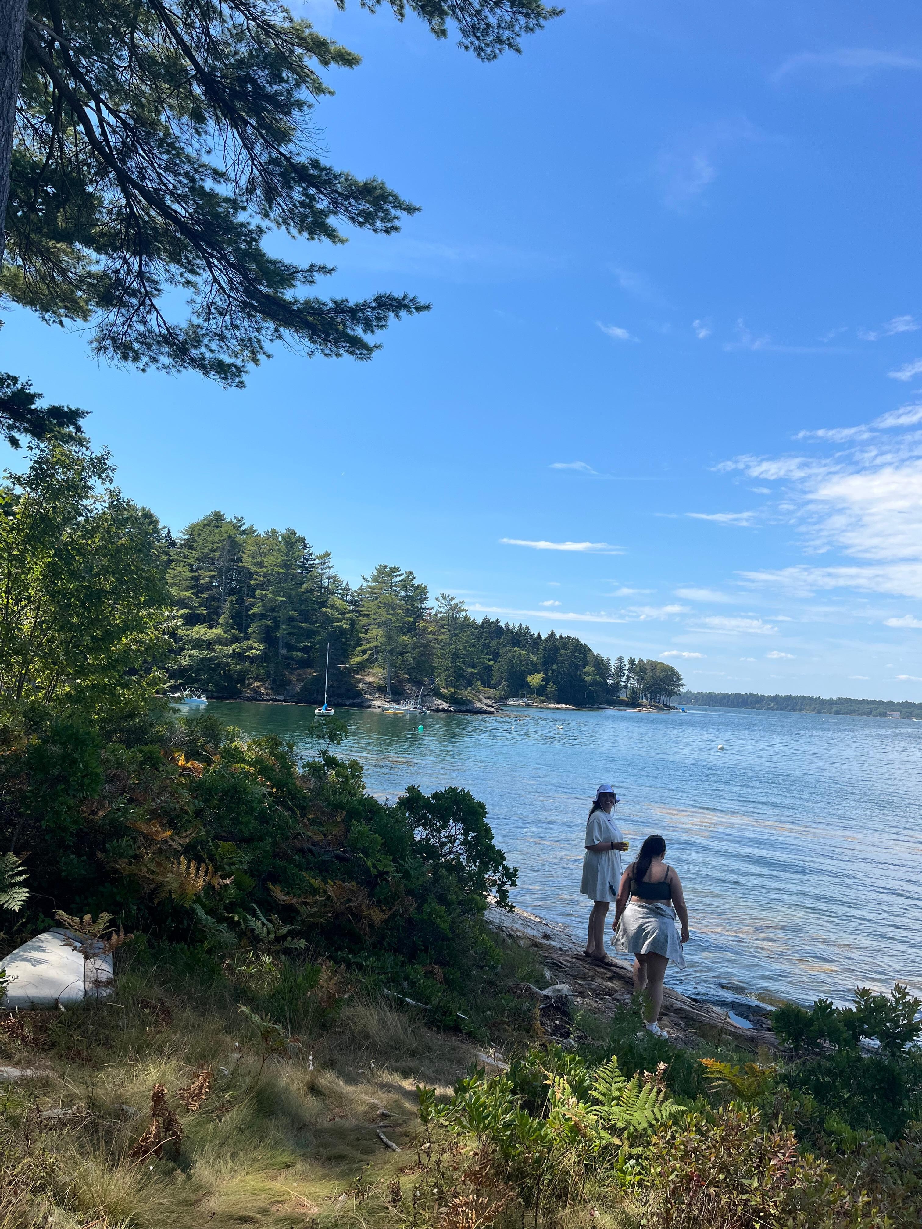 Morning at the shore in front of the house