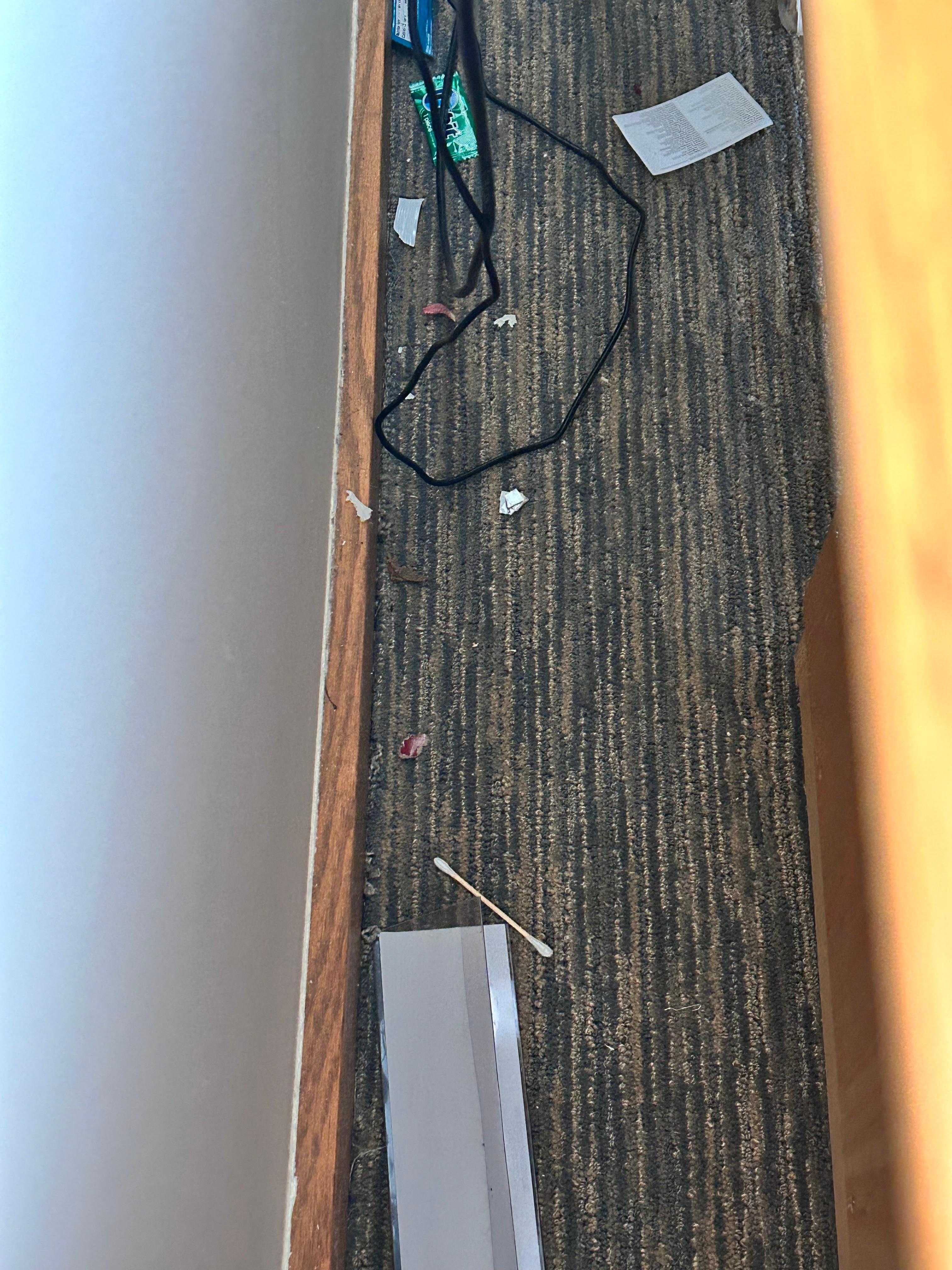 Our room behind tv
Only saw this because tv was not functional and I was looking for outlet 