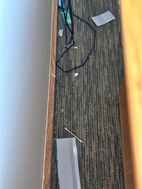 Our room behind tv
Only saw this because tv was not functional and I was looking for outlet