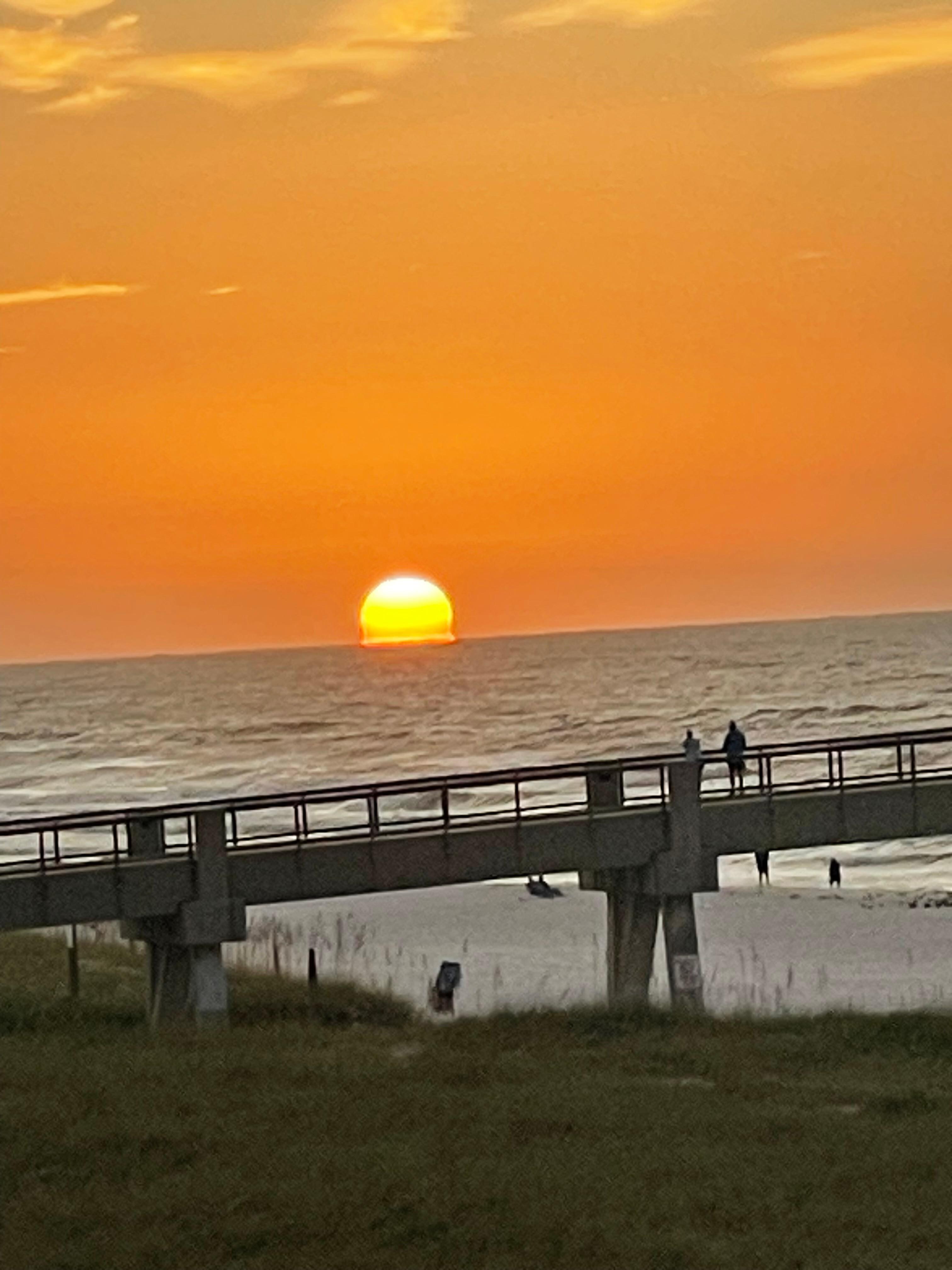 Sunrise from balcony. 