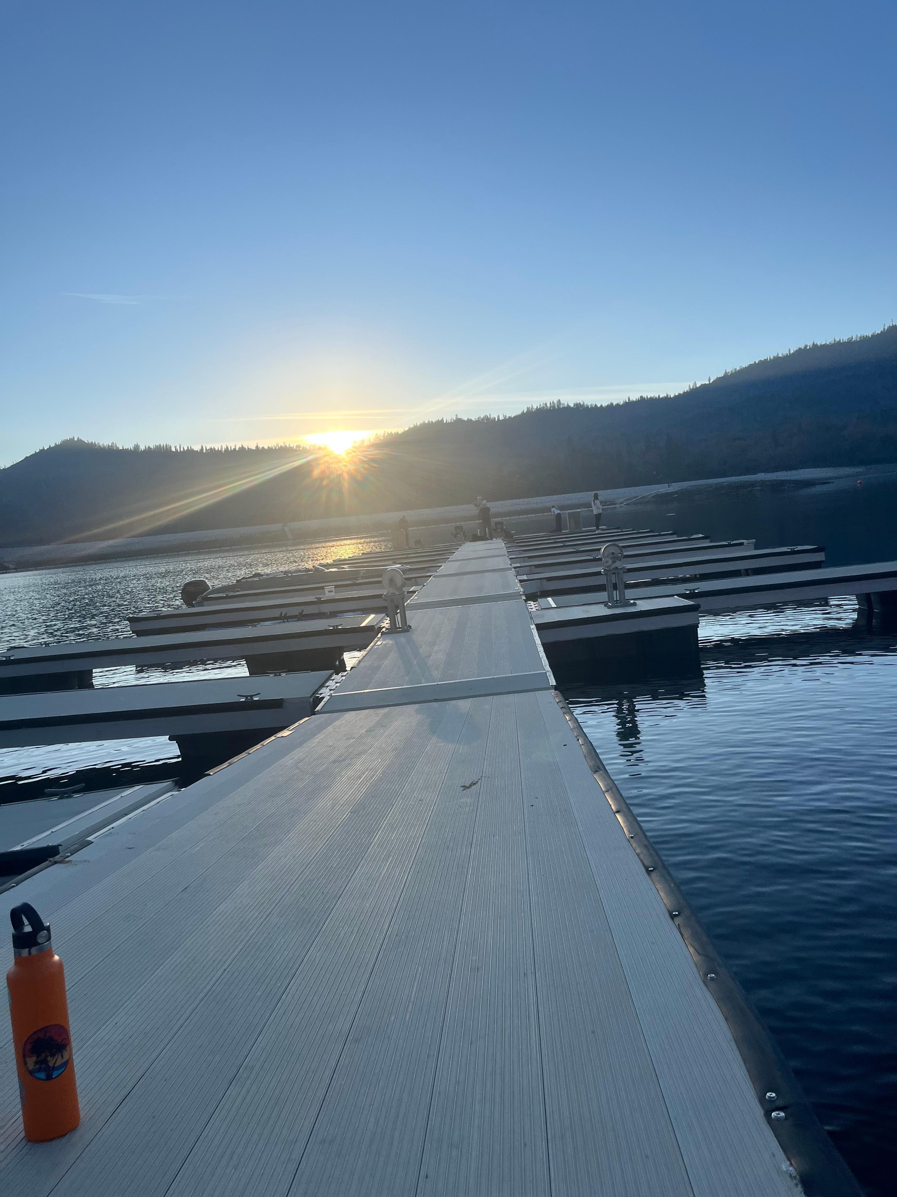 Sunset walk to the dock