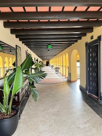 The view of the 5th floor hallway from our room