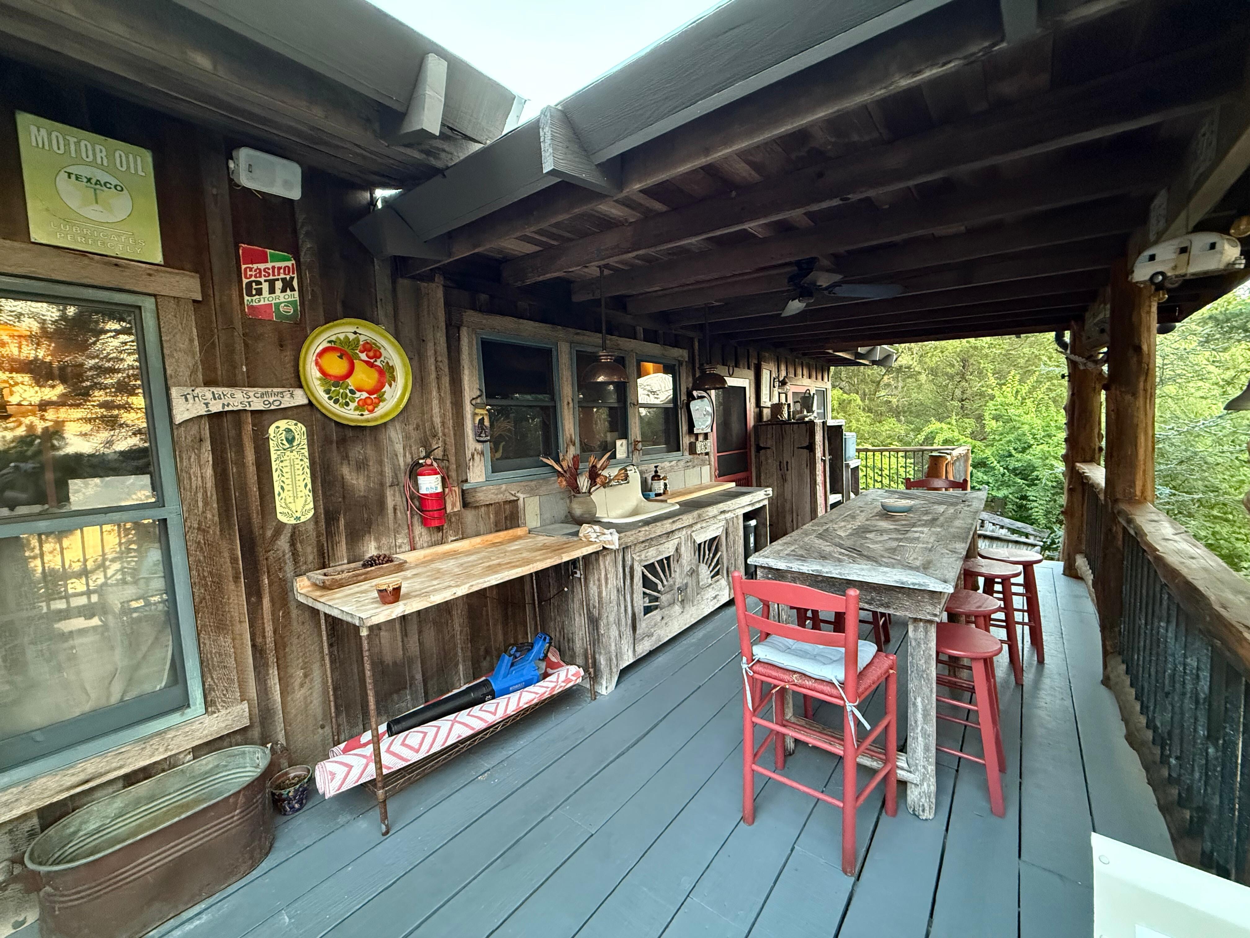 Back porch where we ate most meals