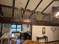 Christmas Wreath lite up when we got there