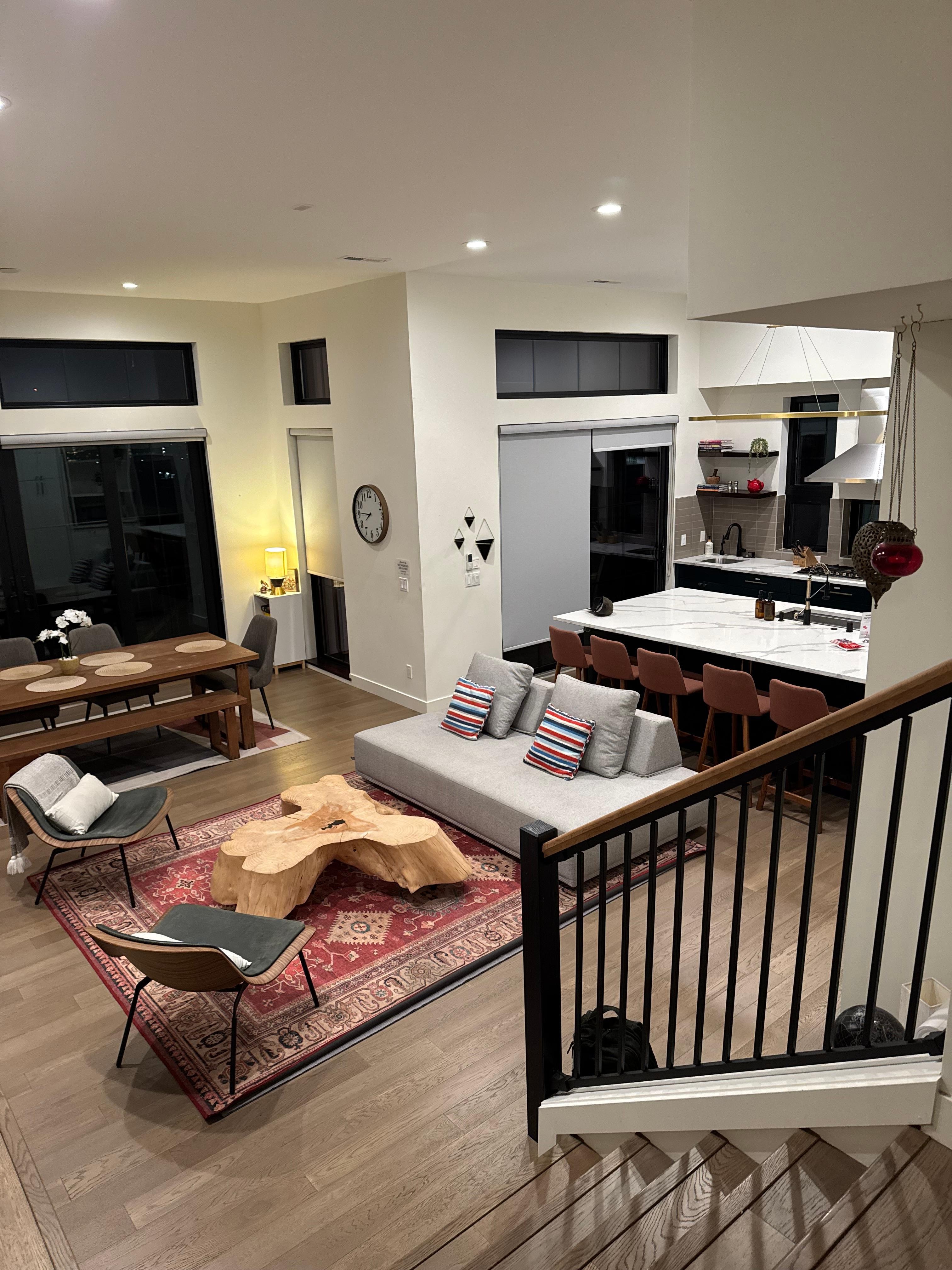 Kitchen/Great Room leads to rear patio