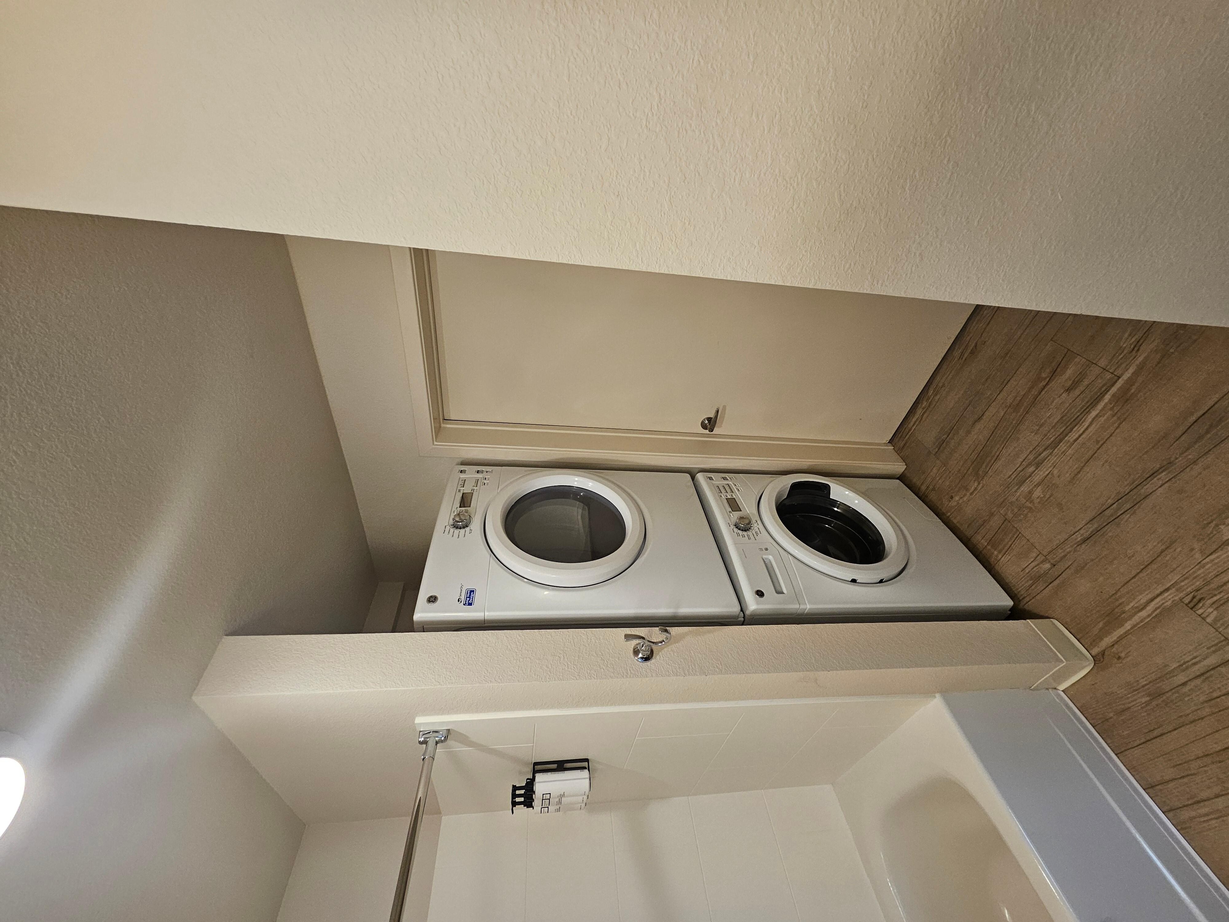 Washer and dryer in unit