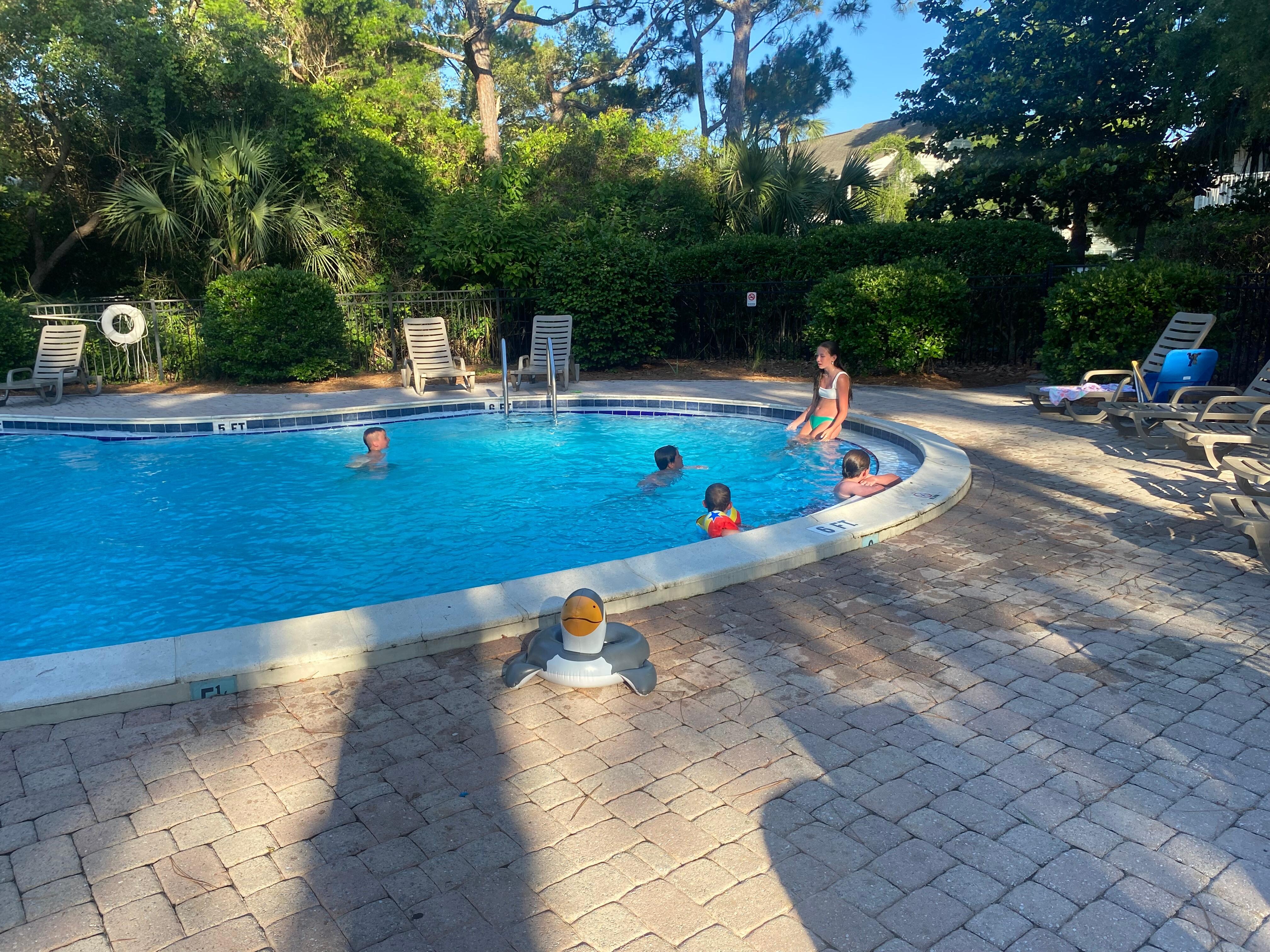 Pool right below 