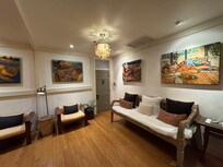 Common area with water dispenser and coffee maker.