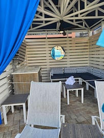 Availabile cabanas at the water park