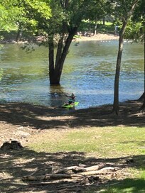 Photo taken from upper back deck, easy access to the water for kayaking/fishing.